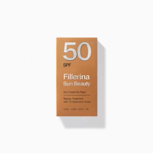 Fillerina solcreme SPF50+ til ansigtet.
